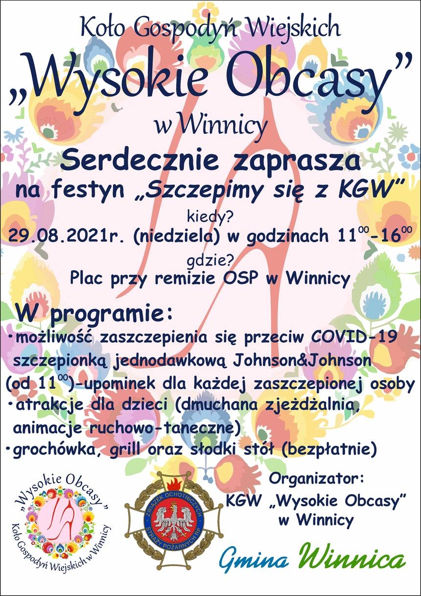 Plakat o festynie "Szczepimy się z KGW"